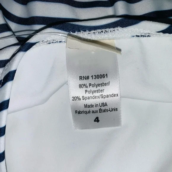 L Space Floral Bay Pamela Striped Halter Top One Piece Swimsuit Size 4 - Picture 6 of 8